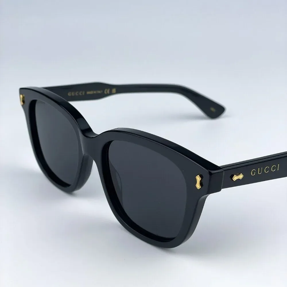 NEW Gucci GG1264S 001 Black Grey Square Men Sunglasses